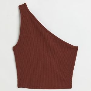 NWOT~One Shoulder Crop Top